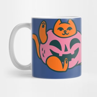 Jack O'Lantern Cat T-Shirt Mug